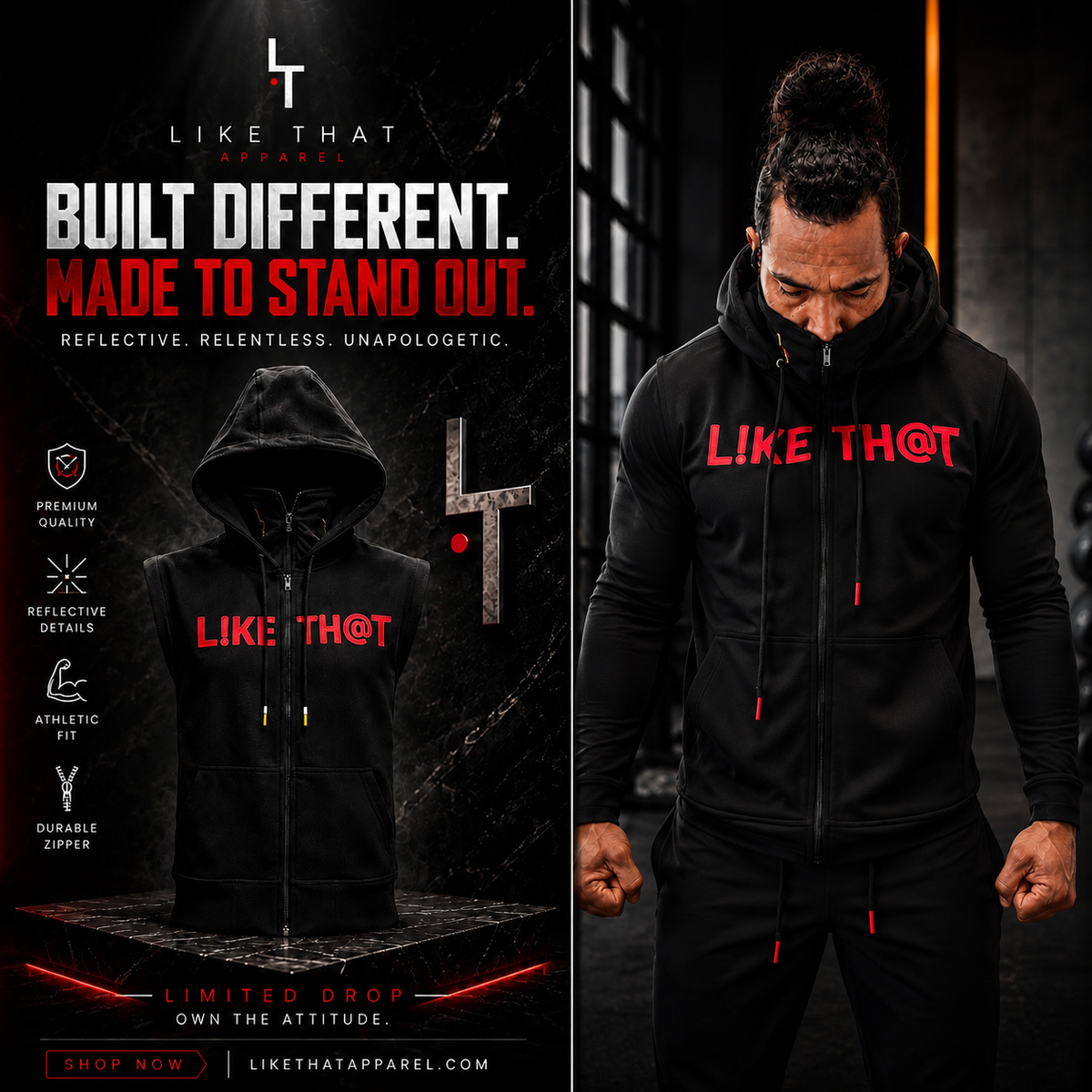 L!KE TH@T Mask Hoodie